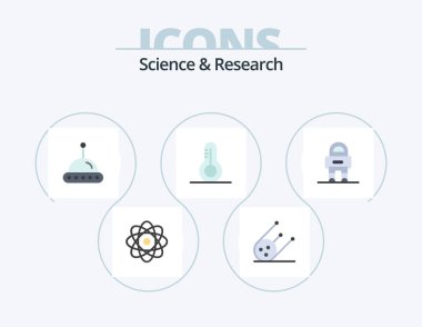Science Flat Icon Pack 5 Icon Design. . suit. ufo. space. astronaut