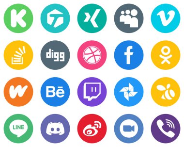 Düz Daire Beyaz Simge Kulesi. Soru. fb ve dribbble 20 Eşsiz Simge