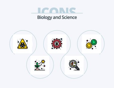 Biyoloji Hattı Simge Paketi 5 Simge Tasarımı. Bitki. Kitap. Biyoloji. Homeopati. bitkisel eczane