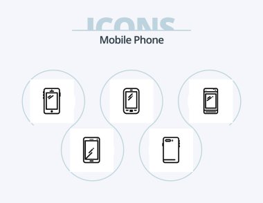 Mobile Phone Line Icon Pack 5 Icon Design. . huawei.