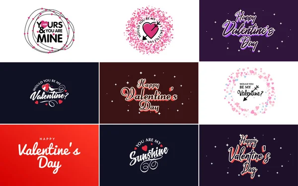 Love Word Art Design Heart Shaped Gradient Background — Stok Vektör