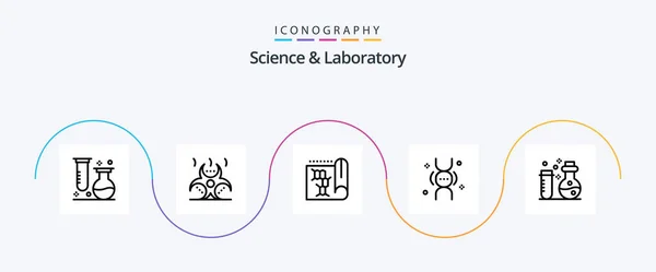 Science Line Icon Pack Including Chemistry Inheritance Infection Genetics Science — Stock vektor