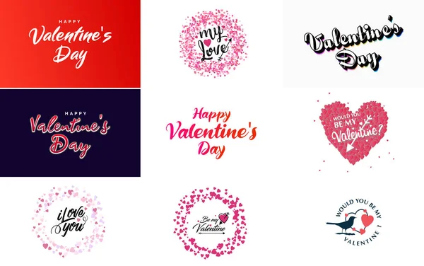 Love Word Art Design Heart Shaped Background Sparkling Effect — Stock Vector
