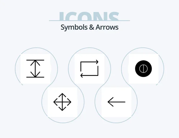 Symbols Arrows Glyph Icon Pack Icon Design Play Symbols — Stock Vector