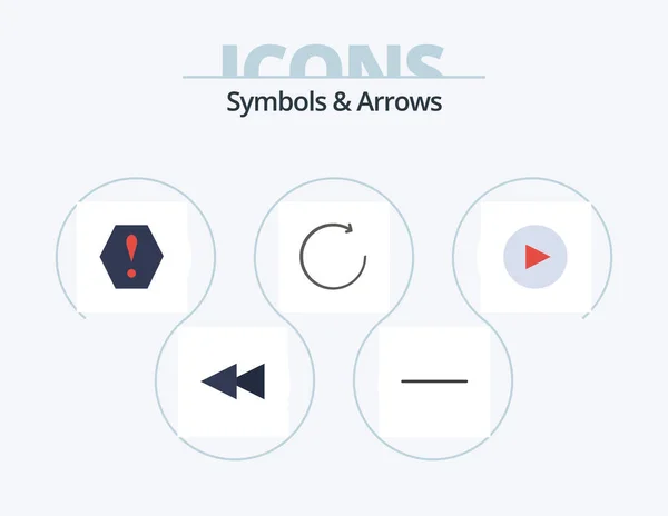 Symbols Arrows Flat Icon Pack Icon Design Clockwise — Stock Vector