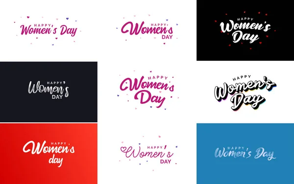 Abstract Happy Women Day Logo Love Vector Logo Design Shades — Image vectorielle