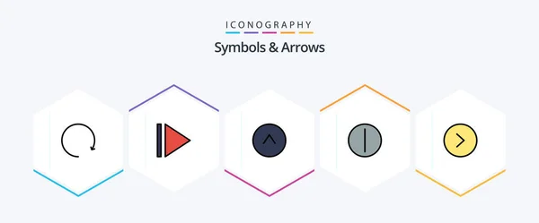 Symbols Arrows Filledline Icon Pack Including Switch Right — Wektor stockowy