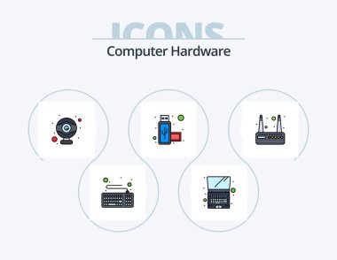 Bilgisayar Donanım Hattı Simge 5 Simgesi Tasarımı ile Dolduruldu. - Evet. Web kamerası. Kapatma. Donanım. sabit disk