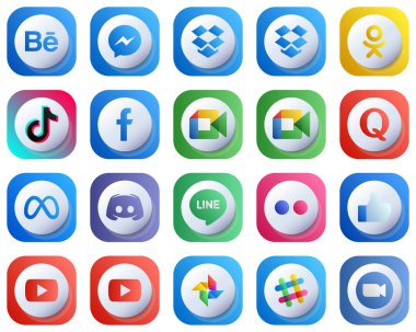 Quora gibi 20 Sevimli 3D Gradyan Modern Sosyal Medya Simgesi. video. video. Google buluşması ve FBI simgeleri. Tamamen Düzenlenebilir ve Modern