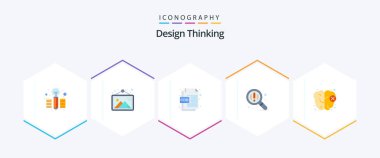 25 Düz Simge Paketi Tasarım. Bilgi. Cdr biçimi. Beyin. aranıyor