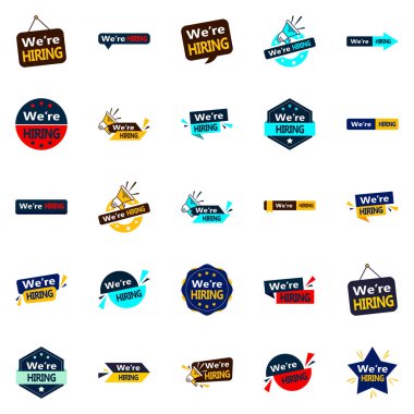 We're Hiring 25 Eye catching Vector Images for your job fairs and recruitment events