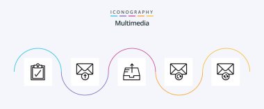 Multimedya Satır 5 Simge Paketi dahil. Mektup. ileti
