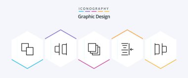 Tasarım 25 Satır simgesi paketi dahil. - Evet. Katmanlar. Sola. dağıt