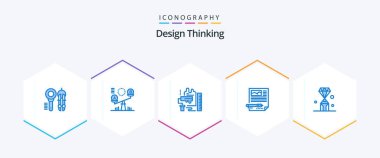 Kağıt da dahil 25 mavi simge paketi tasarla. düzenle. Tahterevalli. Ölçek. rulo