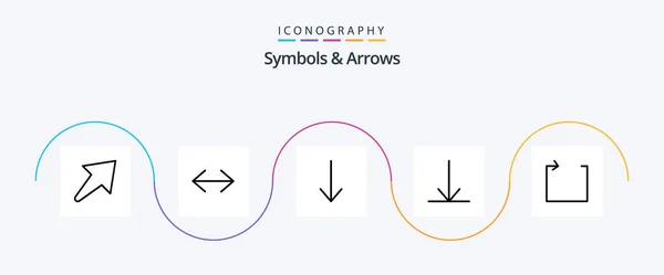 Symbols Arrows Line Icon Pack Including — Stock vektor