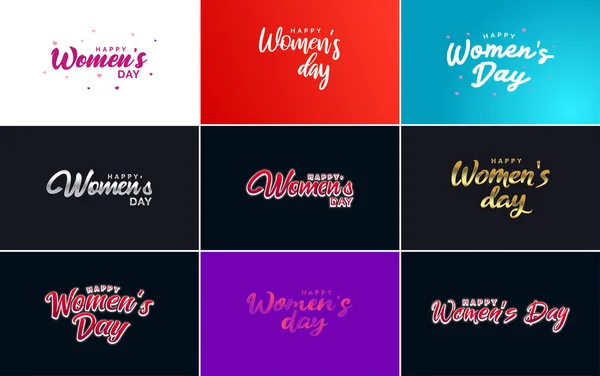 Abstract Happy Women Day Logo Love Vector Logo Design Shades — Archivo Imágenes Vectoriales