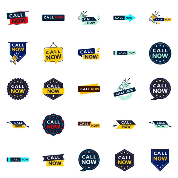 Innovative Typographic Banners Contemporary Calling Promotion — Stockvector