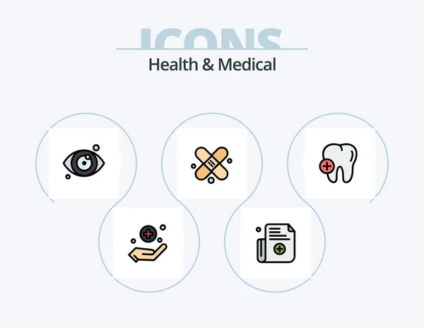 Health And Medical Line Filled Icon Pack 5 Icon Design. . calender. medicine. date. medical