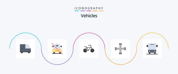 Vehicles Flat Icon Pack Including Vehicles Traffic Vehicles Car Transportation — Vettoriale Stock