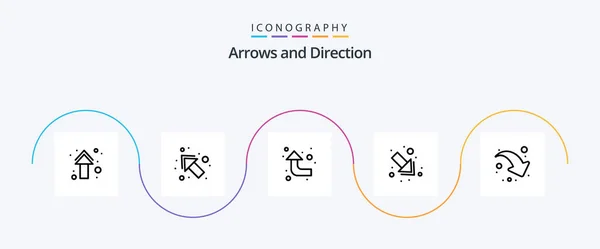 Arrow Line Icon Pack Including Share Arrows Arrow — Wektor stockowy