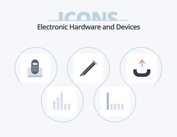Devices Flat Icon Pack Icon Design Phone Audio Outgoing Sound — Vetor de Stock