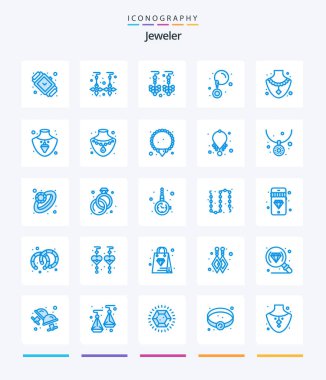 Yaratıcı Mücevher 25 Mavi ikon paketi. Altın gibi. nacklace. Altın. Mücevher. elmas