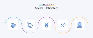 Science Blue 5 Icon Pack Including . growth. physics. experimental growth. molecule