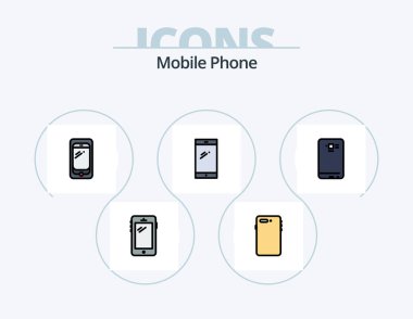 Mobile Phone Line Filled Icon Pack 5 Icon Design. . huawei.