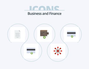 Finance Flat Icon Pack 5 Icon Design. payment. finance. dollar. wallet. business