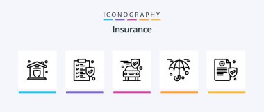 Insurance Line 5 Icon Pack Including . service. security. gear insurance. property. Creative Icons Design