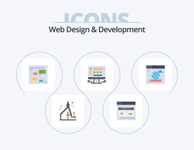 Web Design And Development Flat Icon Pack 5 Icon Design. . web. user. internet. design