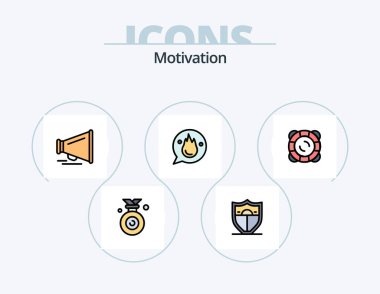 Motivation Line Filled Icon Pack 5 Icon Design. star. motivate. arrow. care. float