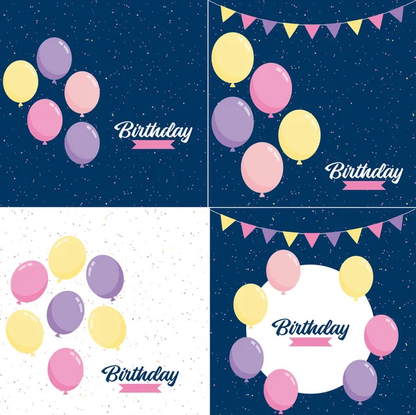 Abstract Background Shining Colorful Balloons Suitable Birthdays Parties Presentations Sales — Archivo Imágenes Vectoriales