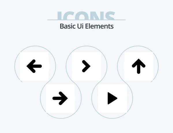 Basic Elements Glyph Icon Pack Icon Design Arrow Direction Arrow — 图库矢量图片