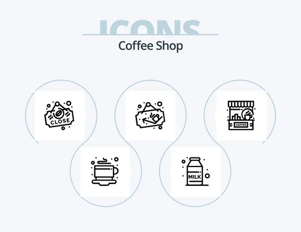 咖啡店系列Icon Pack Icon Design 巴里斯塔 休息一下时间 — 图库矢量图片