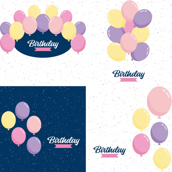 Abstract Background Shining Colorful Balloons Suitable Birthdays Parties Presentations Sales — Stockvektor
