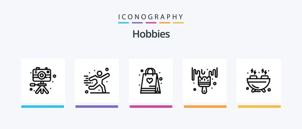 Hobbies Line Icon Pack Including Hobbies Hobbies Audio Hobbies Creative — Stock Vector