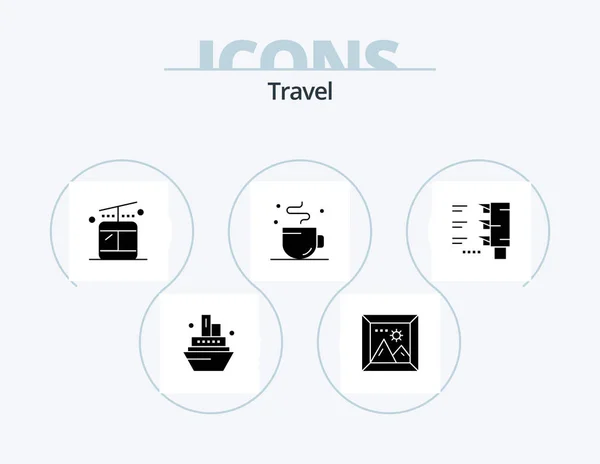 Travel Glyph Icon Pack Icon Design Traffic Light Regular Traffic — Stockový vektor