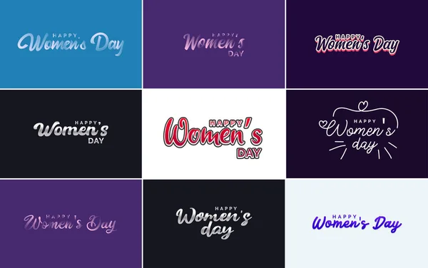 International Women Day Banner Template Gradient Color Scheme Feminine Symbol — Stok Vektör