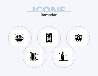 Ramadan Glyph Icon Pack 5 Icon Design. ramadan. islam . man . dates .