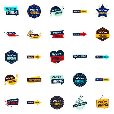 İşe alım Reklamları için 25 Göz, Vektör Elementleri yakalıyor.