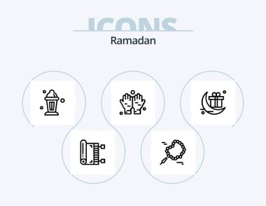 Ramadan Line Icon Pack 5 Icon Design. abrahamic. help. iftar. hands. care