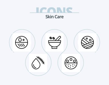 Skin Line Icon Pack 5 Icon Design. skin care. lipid. skin care. dermatology. seamus