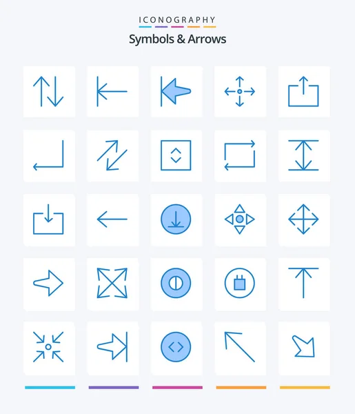 Creative Symbols Arrows Blue Icon Pack Scale Arrow Full Screen — Image vectorielle