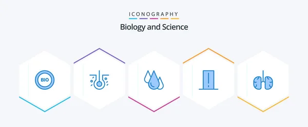 Biology Blue Icon Pack Including Light Mete Electronics Biology Device — Vector de stock