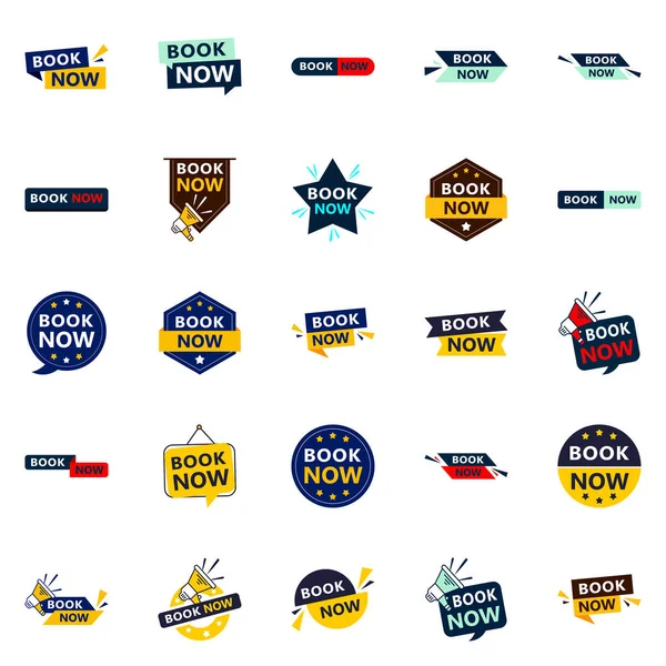 Promote Your Products or Services in Style with Our Pack of 25 Book Now Banners