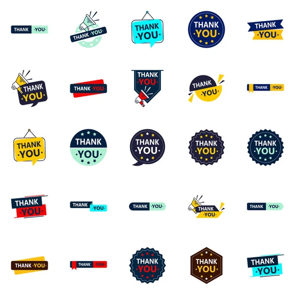 Versatile Vector Images All Your Thank You Needs — Stok Vektör