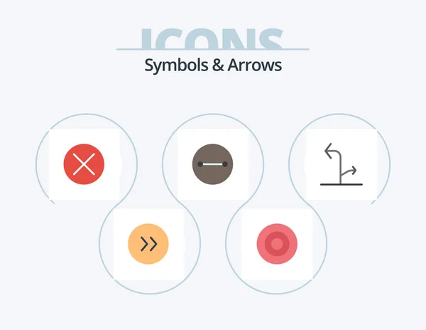 Symbols Arrows Flat Icon Pack Icon Design Signs Arrows Close — Wektor stockowy
