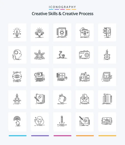 Creative Creative Skills Creative Process Outline Icon Pack Bag Development — Stock Vector