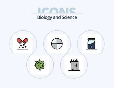 Biology Line Filled Icon Pack 5 Icon Design. laboratory. chemistry. laboratory. biology. tablet